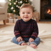 K1596: Baby Christmas Navy Fairisle Jumper (0-9 Months)